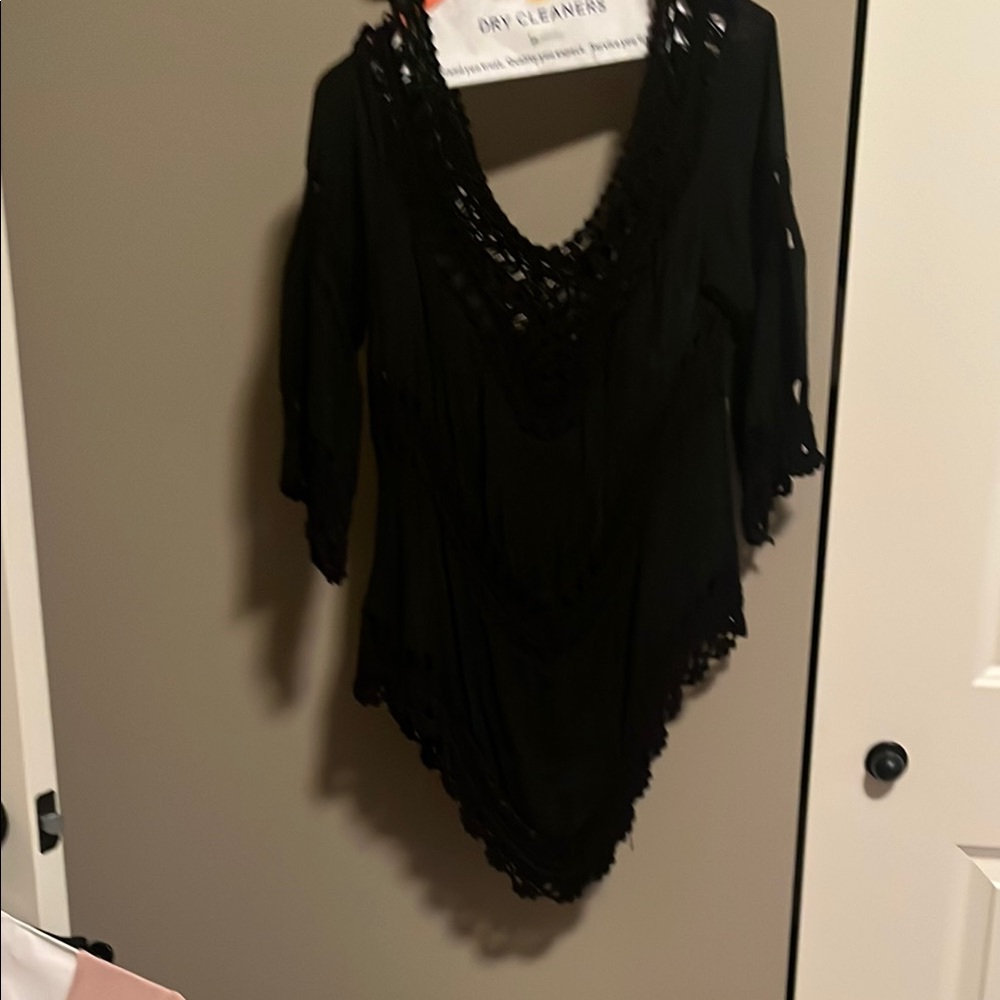 Elegant Black Lace Women's Top